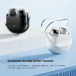 Clear Dot ENC TWS Kablosuz Bluetooth Kulaklık Beyaz-2