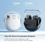 Clear Dot ENC TWS Kablosuz Bluetooth Kulaklık Beyaz-4