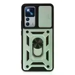 Xiaomi Mi 12t Pro Kılıf Pars Lens Yüzüklü Silikon - Yeşil-1