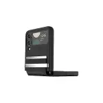Samsung Galaxy Z Flip 3 Kılıf Belt Flip Kapak - Siyah-4