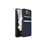 Samsung Galaxy Z Flip 4 Kılıf Belt Flip Kapak - Lacivert-3