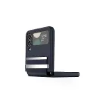 Samsung Galaxy Z Flip 4 Kılıf Belt Flip Kapak - Lacivert-4