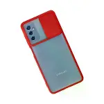 Samsung Galaxy M52 5g Kılıf Palm Buzlu Kamera Sürgülü Silikon - Kırmızı-3