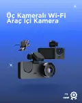 Gelişmiş G-Sensörlü Üçlü Araç Kamerası – 5” LCD Ekran ve Hareket Algılama-1