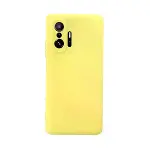 Xiaomi Mi 11t Pro Kılıf Nano İçi Kadife Silikon - Sarı-1