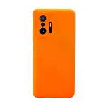 Xiaomi Mi 11t Pro Kılıf Nano İçi Kadife Silikon - Turuncu-1