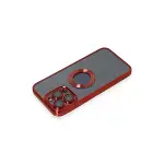 İphone 14 Pro Kılıf Slot Silikon - Kırmızı-3