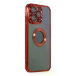 İphone 14 Pro Max Kılıf Slot Silikon - Kırmızı-2
