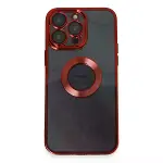 İphone 14 Pro Max Kılıf Slot Silikon - Kırmızı-1