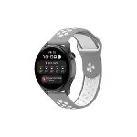 Watch 20mm Spor Delikli Kordon - Gri-beyaz-1