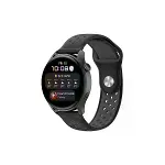 Watch 20mm Spor Delikli Kordon - Siyah-füme-1