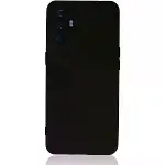 Oppo Reno 6 Kılıf Nano İçi Kadife Silikon - Siyah-1