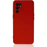 Oppo Reno 6 Kılıf Nano İçi Kadife Silikon - Kırmızı-1