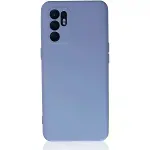 Oppo Reno 6 Kılıf Nano İçi Kadife Silikon - Lila-1