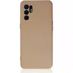 Oppo Reno 6 Kılıf Nano İçi Kadife Silikon - Pudra-1