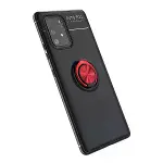 Samsung Galaxy A91 / S10 Lite Kılıf Range Yüzüklü Silikon - Siyah-kırmızı-1