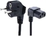C13 Power Kablo - 90 Derece L Uç - Dik Açılı - Standart Power Kablosu - 1.8 mt-2