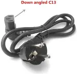 C13 Power Kablo - 90 Derece L Uç - Dik Açılı - Standart Power Kablosu - 1.8 mt-3