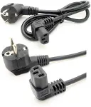 C13 Power Kablo - 90 Derece L Uç - Dik Açılı - Standart Power Kablosu - 1.8 mt-4