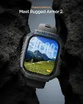 Apple Watch 46mm Seri 11/10 ile Uyumlu Kılıf Rugged Armor 2 Dark Gray - ACS10500-3