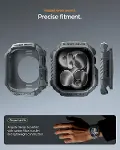 Apple Watch 46mm Seri 11/10 ile Uyumlu Kılıf Rugged Armor 2 Dark Gray - ACS10500-4
