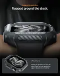 Apple Watch 46mm Seri 11/10 ile Uyumlu Kılıf Rugged Armor 2 Dark Gray - ACS10500-5