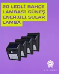 Güneş Enerjili Akıllı Duvar Lambası | PIR Sensörlü, Otomatik Aydınlatma, Dış Mekan İçin-1