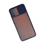 Samsung Galaxy A03s Kılıf Palm Buzlu Kamera Sürgülü Silikon - Lacivert-2