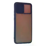 Samsung Galaxy A03s Kılıf Palm Buzlu Kamera Sürgülü Silikon - Lacivert-3