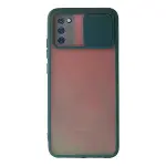 Samsung Galaxy A03s Kılıf Palm Buzlu Kamera Sürgülü Silikon - Yeşil-1