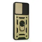 Samsung Galaxy A03s Kılıf Pars Lens Yüzüklü Silikon - Gold-2