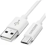 Concord C-321 2.1A 100cm Micro USB Data ve Şarj Kablosu - Beyaz-1