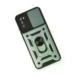 Samsung Galaxy A03s Kılıf Pars Lens Yüzüklü Silikon - Yeşil-3