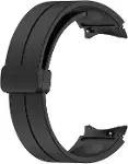 Samsung Galaxy Watch 6 Classic 43mm için Kordon Ribbon Line Siyah [Galaxy Watch 6 Classic 43mm ile U-1