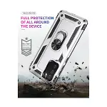 Samsung Galaxy A03s Kılıf Sofya Yüzüklü Silikon Kapak - Gümüş-8