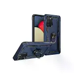 Samsung Galaxy A03s Kılıf Sofya Yüzüklü Silikon Kapak - Lacivert-2