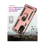 Samsung Galaxy A03s Kılıf Sofya Yüzüklü Silikon Kapak - Rose-8