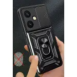Vivo Y27 Kılıf Pars Lens Yüzüklü Silikon - Yeşil-2
