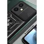 Vivo Y27 Kılıf Pars Lens Yüzüklü Silikon - Yeşil-4