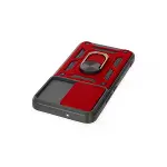 Samsung Galaxy S24 Kılıf Pars Lens Yüzüklü Silikon - Kırmızı-4