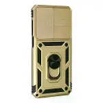 Samsung Galaxy M33 Kılıf Pars Lens Yüzüklü Silikon - Gold-2