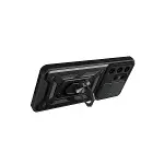 Samsung Galaxy S24 Ultra Kılıf Pars Lens Yüzüklü Silikon - Lacivert-3