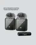 2in1 Kablosuz Yaka Mikrofonu iOS ve Android Uyumlu-3