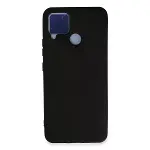 Realme C15 Kılıf Nano İçi Kadife Silikon - Siyah-1