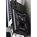 Xiaomi Redmi 13c Kılıf Pars Lens Yüzüklü Silikon - Kırmızı-4