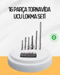 Ergonomik 16 Parça Bits Tornavida Uç ve Adaptör Seti-1