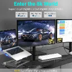 USB 4 Kablo, Thunderbolt Kablo için Dik Açı PD 240 W Çift Destekler 8K HD Ekran USB C Kablosu 8K@60H-3