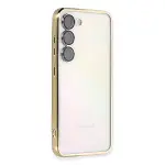 Samsung Galaxy S23 Plus Kılıf Razer Lensli Silikon - Gold-1