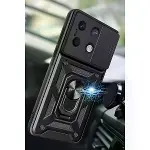 Xiaomi Redmi Note 13 4g Kılıf Pars Lens Yüzüklü Silikon - Yeşil-4