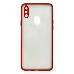 Samsung Galaxy A20s Kılıf Montreal Silikon Kapak - Kırmızı-2